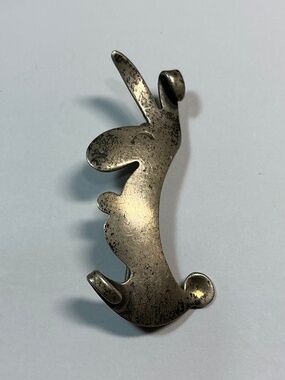 Vintage Sterling Silver Authentic ORB Rabbit 🐇 Brooch. 1 5/8 inches tall